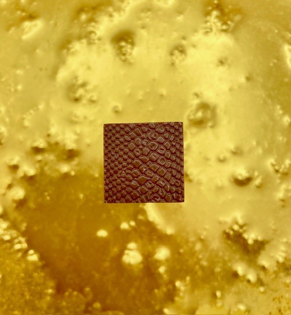 Praline met getextureerd oppervlak