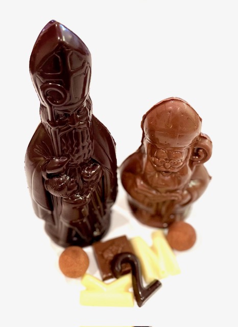 Sinterklaas en Piet in chocolade